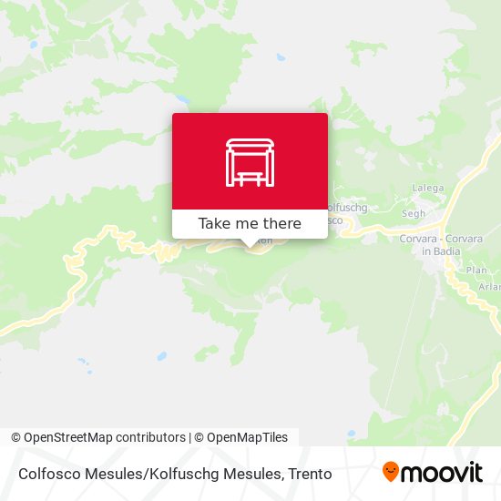 Colfosco Mesules / Kolfuschg Mesules map