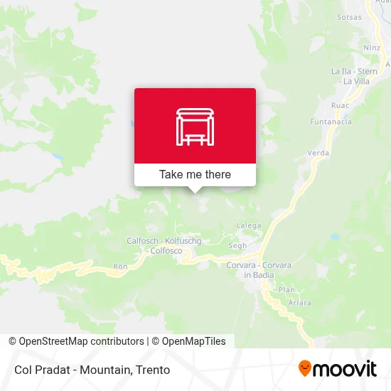 Col Pradat - Mountain map