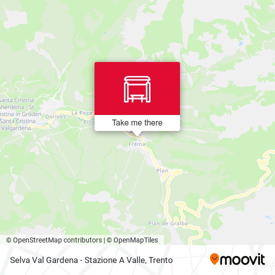 Selva Val Gardena - Stazione A Valle map
