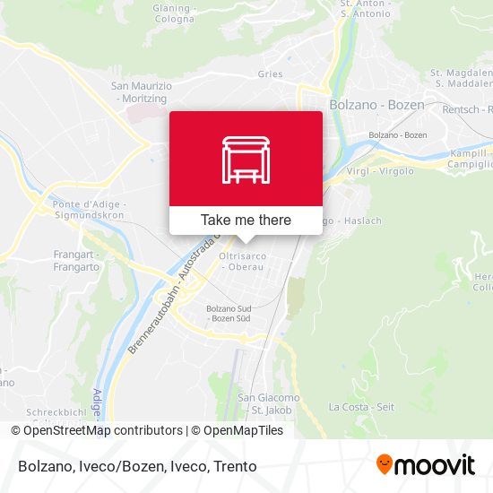 Bolzano, Iveco/Bozen, Iveco map