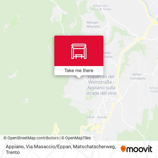Appiano, Via Masaccio / Eppan, Matschatscherweg map