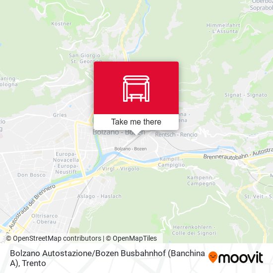Bolzano Autostazione / Bozen Busbahnhof (Banchina A) map