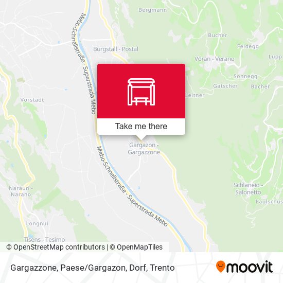Gargazzone, Paese / Gargazon, Dorf map