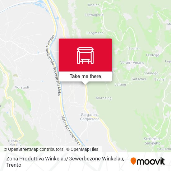 Zona Produttiva Winkelau / Gewerbezone Winkelau map