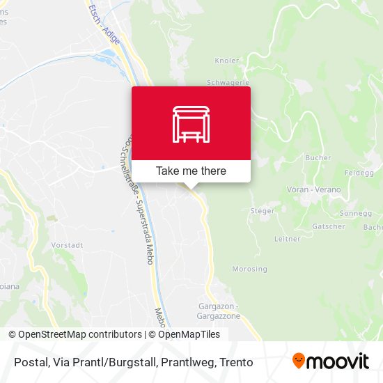 Postal, Via Prantl / Burgstall, Prantlweg map