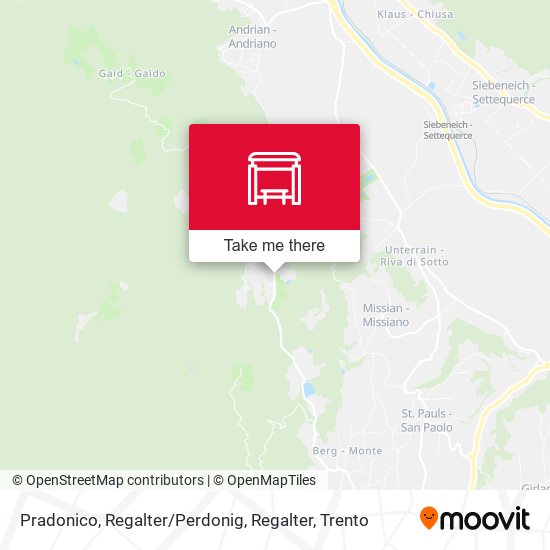 Pradonico, Regalter / Perdonig, Regalter map
