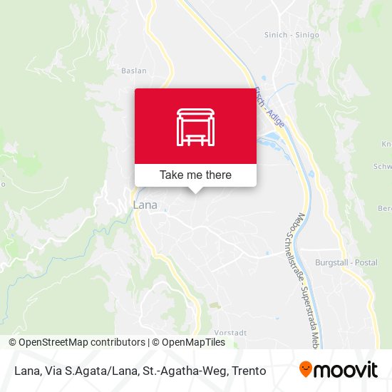 Lana, Via S.Agata / Lana, St.-Agatha-Weg map