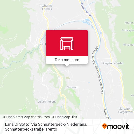 Lana Di Sotto, Via Schnatterpeck / Niederlana, Schnatterpeckstraße map
