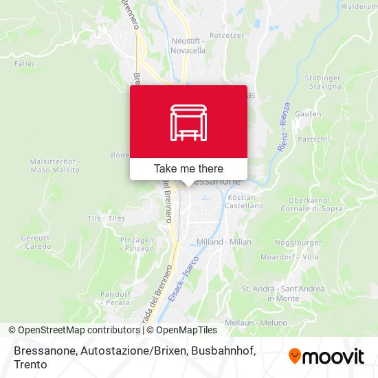 Bressanone, Autostazione / Brixen, Busbahnhof map