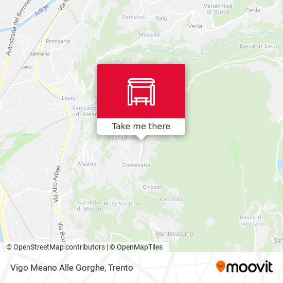 Vigo Meano Alle Gorghe map