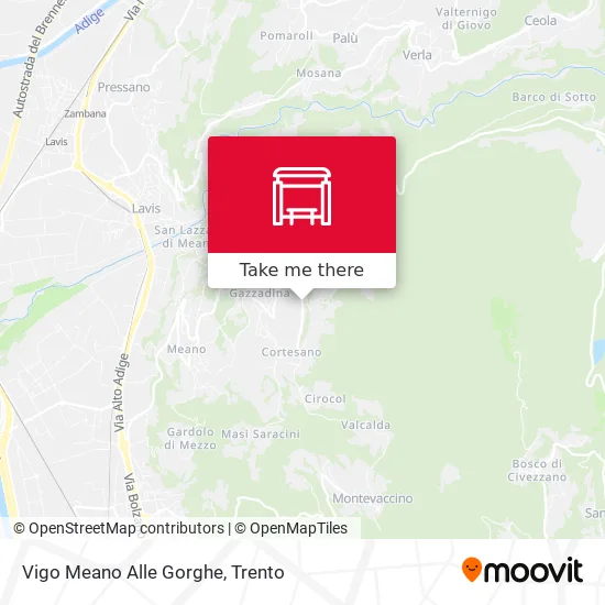Vigo Meano Alle Gorghe map