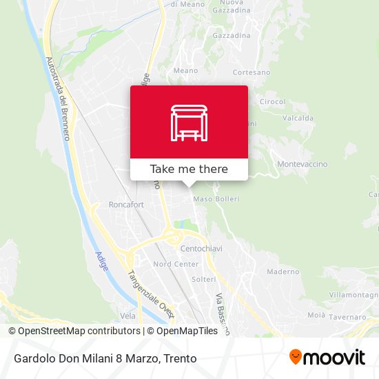 Gardolo Don Milani 8 Marzo map