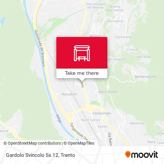 Gardolo Svincolo Ss.12 map