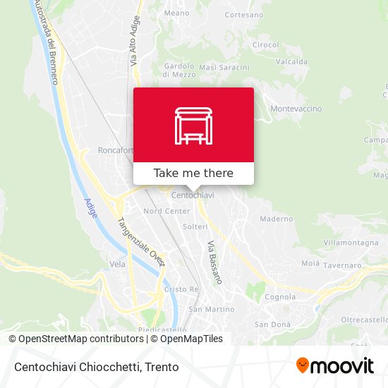 Centochiavi Chiocchetti map