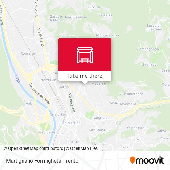 Martignano Formigheta map