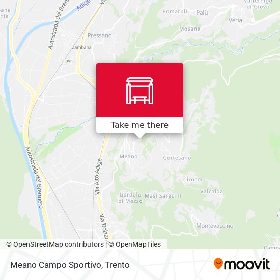 Meano Campo Sportivo map