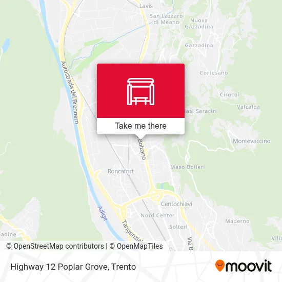 Highway 12 Poplar Grove map