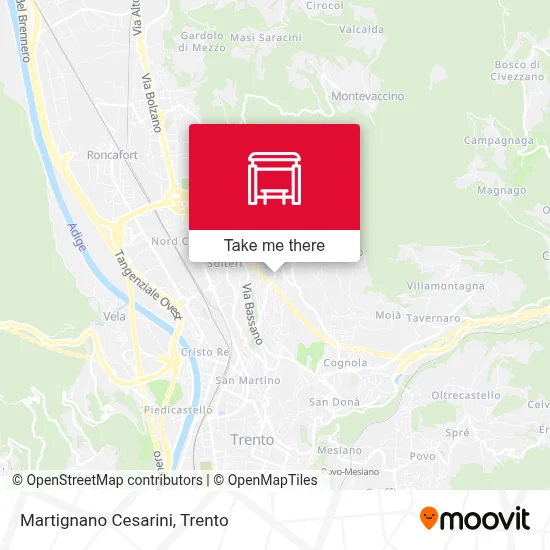 Martignano Cesarini map