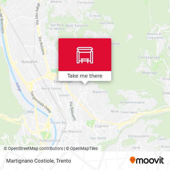 Martignano Costiole map