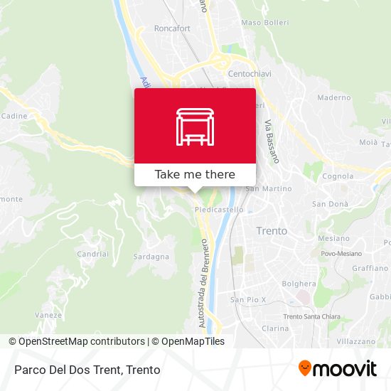 Parco Del Dos Trent map