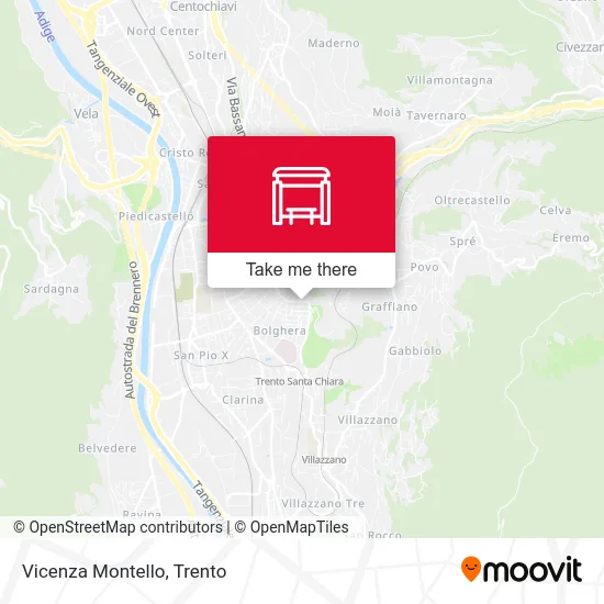 Vicenza Montello map