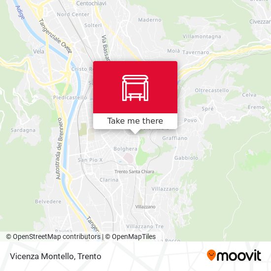 Vicenza Montello map