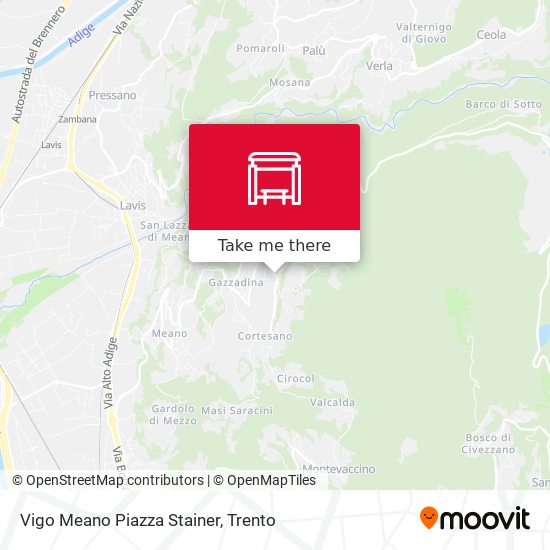 Vigo Meano Piazza Stainer map