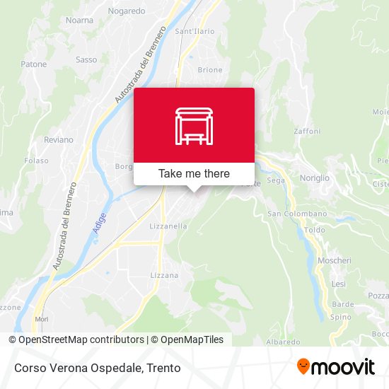 Corso Verona Ospedale map