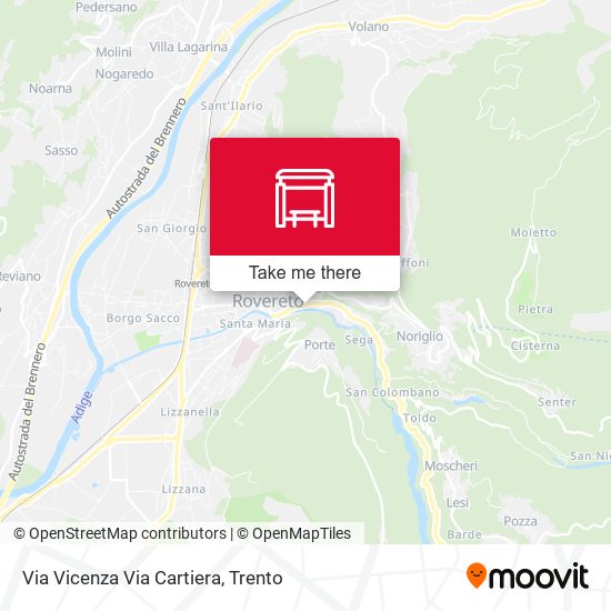 Via Vicenza Via Cartiera map
