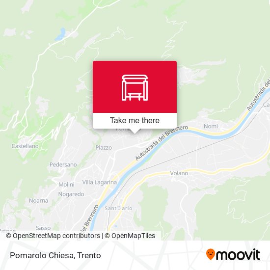Pomarolo Chiesa map