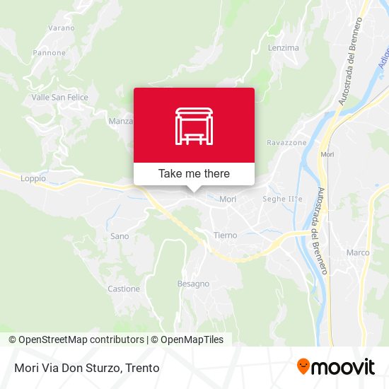 Mori Via Don Sturzo map