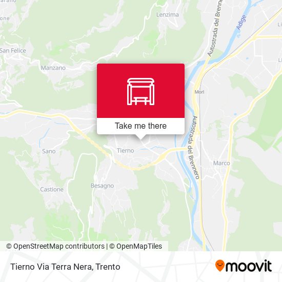 Tierno Via Terra Nera map
