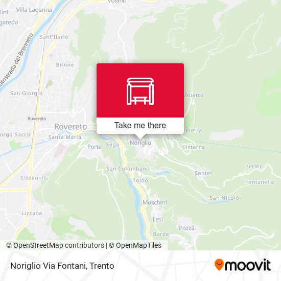 Noriglio Via Fontani map