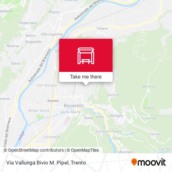 Via Vallunga Bivio M. Pipel map