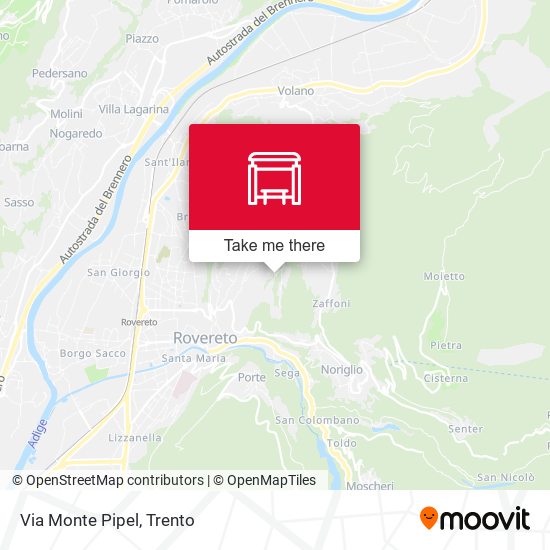 Via Monte Pipel map