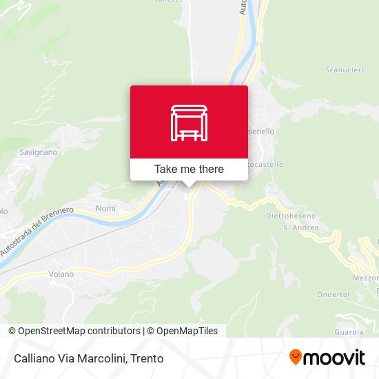 Calliano Via Marcolini map