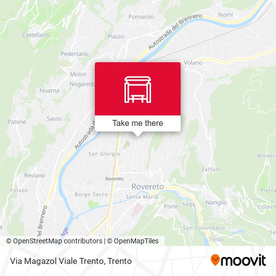 Via Magazol Viale Trento map
