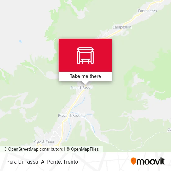 Pera Di Fassa. At The Bridge map