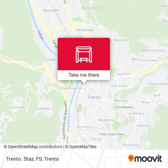 Trento. Staz. FS map