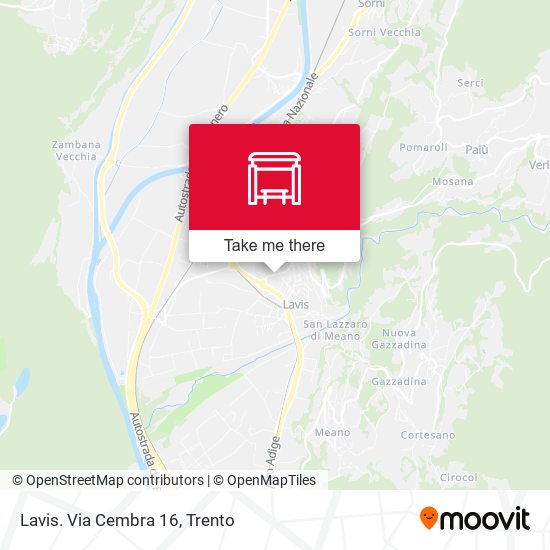 Lavis. Via Cembra 16 map