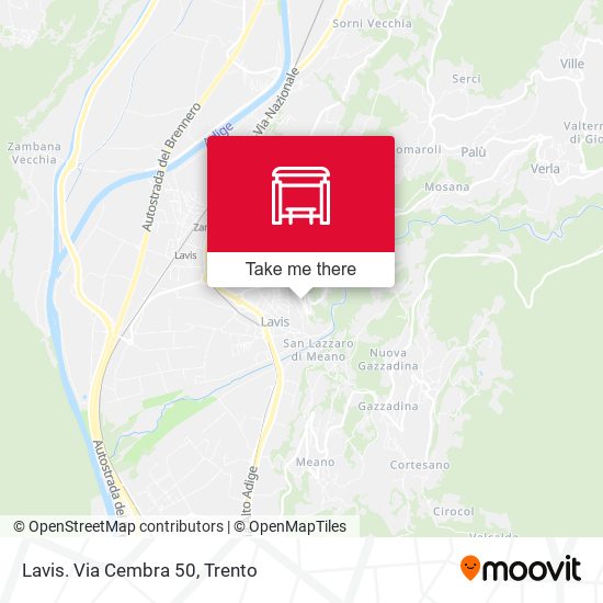 Lavis. Via Cembra 50 map