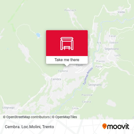 Cembra. Loc.Molini map