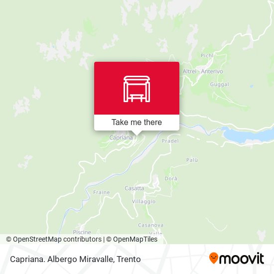 Capriana. Albergo Miravalle map