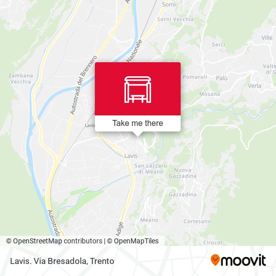 Lavis. Via Bresadola map