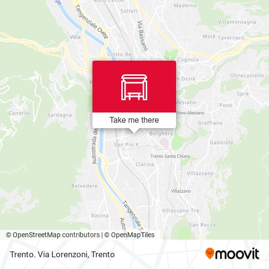 Trento. Via Lorenzoni map