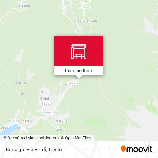 Brusago. Via Verdi map
