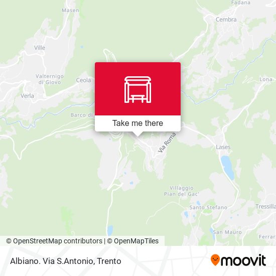 Albiano. Via S.Antonio map