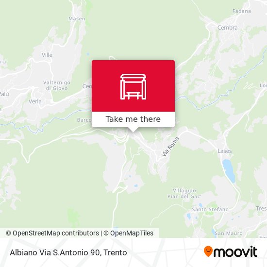 Albiano Via S.Antonio 90 map