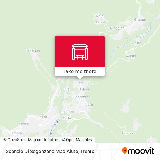 Scancio Di Segonzano Mad.Aiuto map
