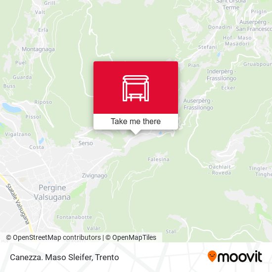 Canezza. Maso Sleifer map